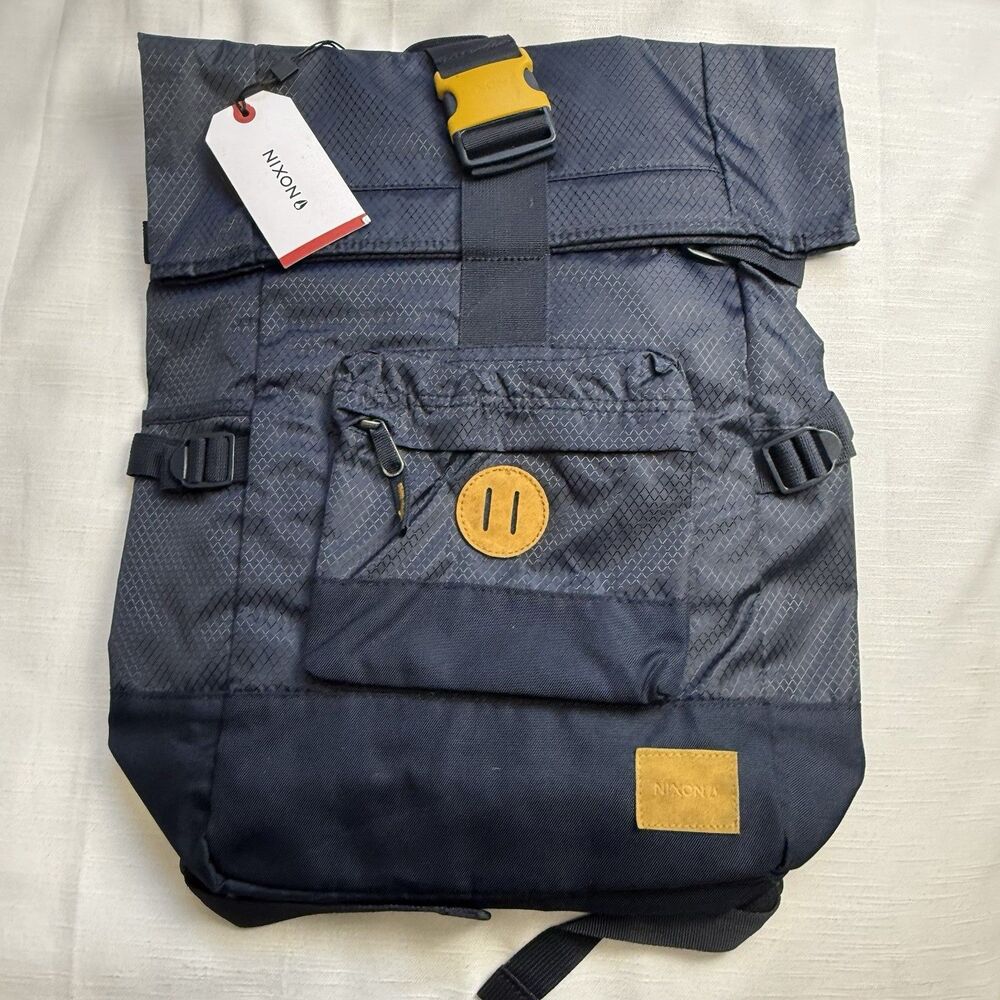 NIXON Swamis Rolltop Backpack In Navy New